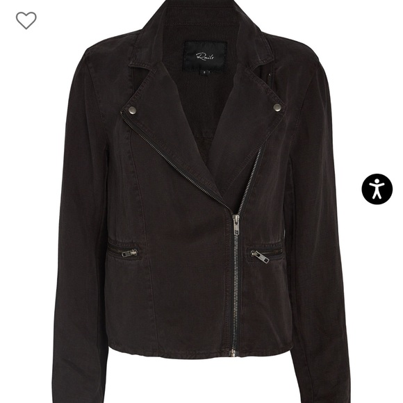 Rails | Jackets & Coats | Rails Bnwt Black Linen Moto Jacket | Poshmark